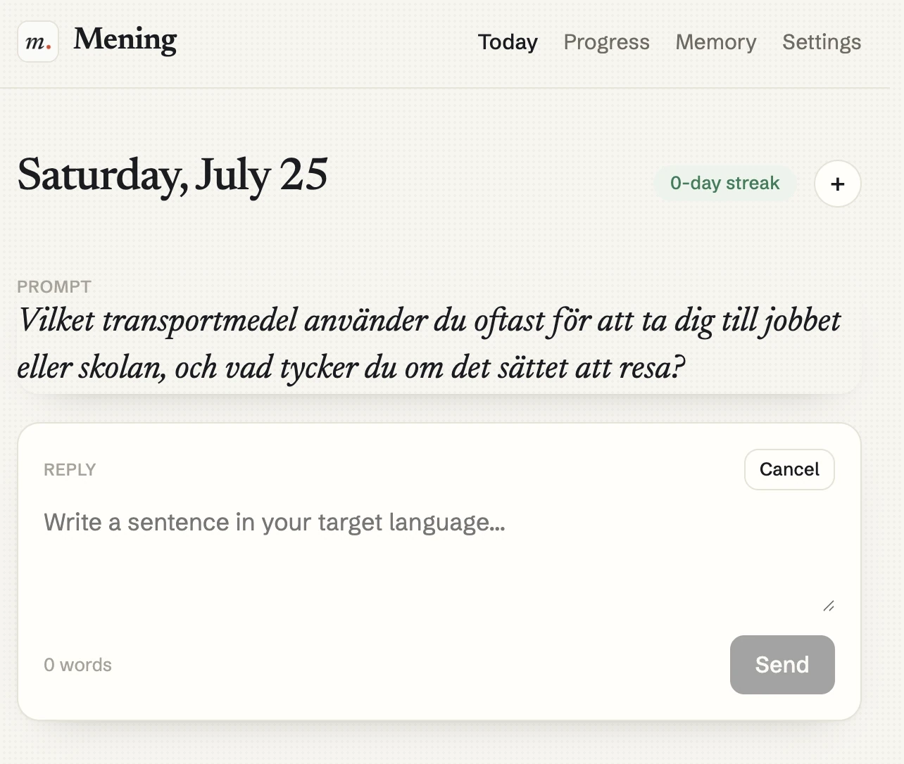 Today: the daily prompt and the compose box